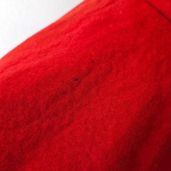 Vintage 40s 50s Red White Wool Felt Cheerleader Maid Costume Mini Dress S/M - Picture 12 of 13